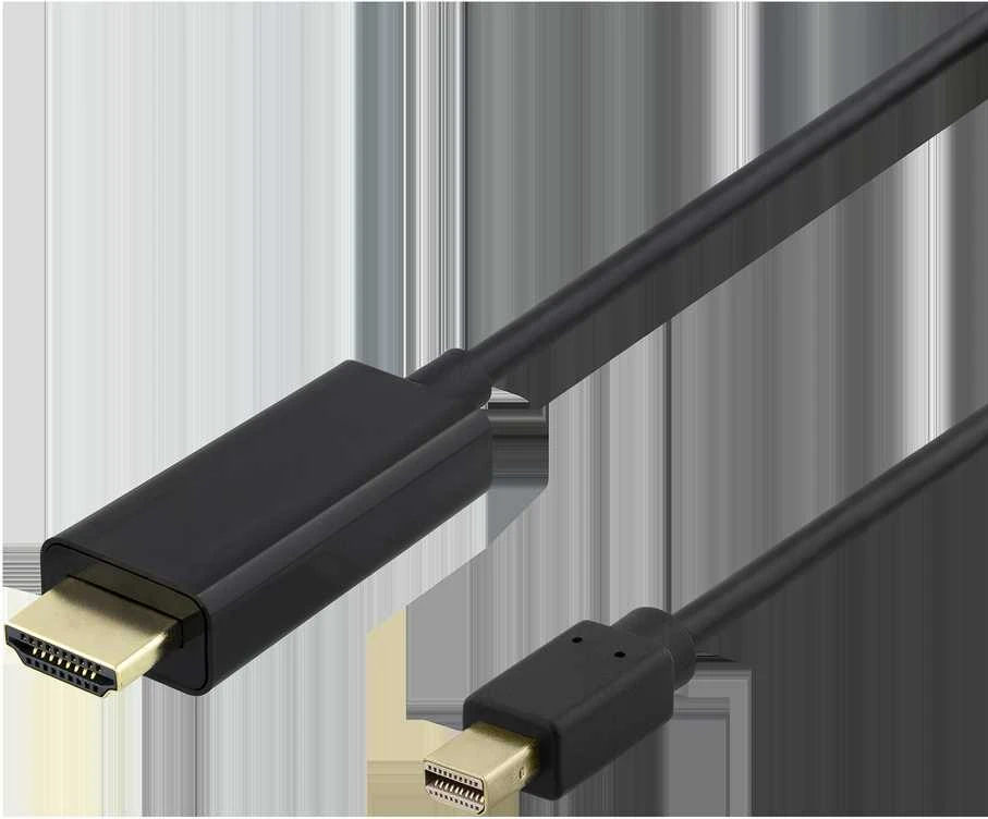 Kabelis DELTACO miniDisplayPort į HDMI, 4K UHD, 3m, juodas / 00110021