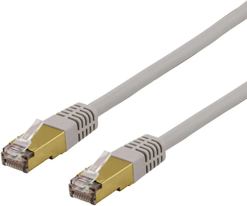 Kabelis DELTACO S / FTP Cat6a, LSZH, 1,5m, pilkas / SFTP-611AH