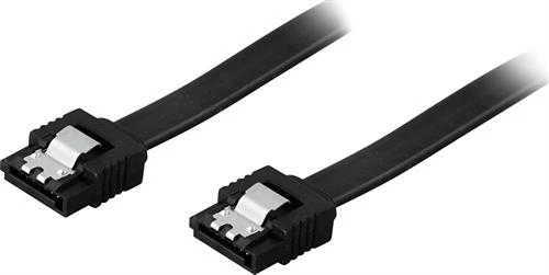 Kabelis DELTACO SATA 6Gb/s, 0.7m, juodas / SATA-1002