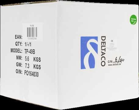Kabelis DELTACO U/FTP Cat6a, 100 m, 500MHz, juodas / TP-49B