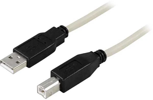 Kabelis DELTACO USB 2.0 "A-B", 3.0m, baltas-juodas / USB-230