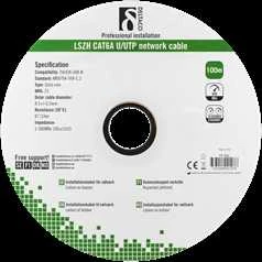 Kabelis DELTACO UTP, 100m, CAT6a, baltas / TP-56C