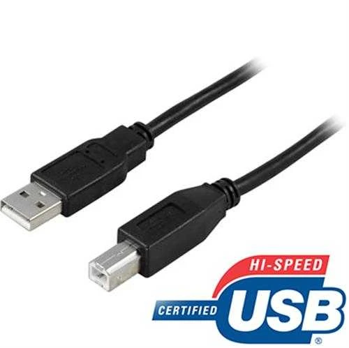 Kabelis DELTACO 1m, juoda / USB-210S