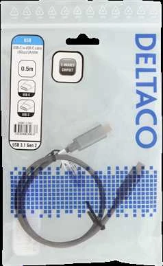 Kabelis DELTACO 3 A, 0,5 m. USB-C – USB-C / USBC-1361