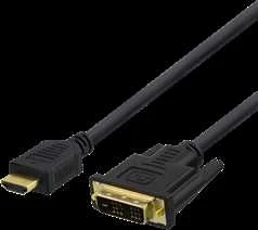 Kabelis DELTACO HDMI į DVI, 2 m, Full HD, juoda / HDMI-112D