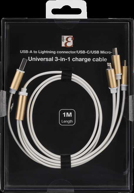 EPZI USB-MULTI10 Kabelis USB-A / USB-C, Lightning, Micro USB