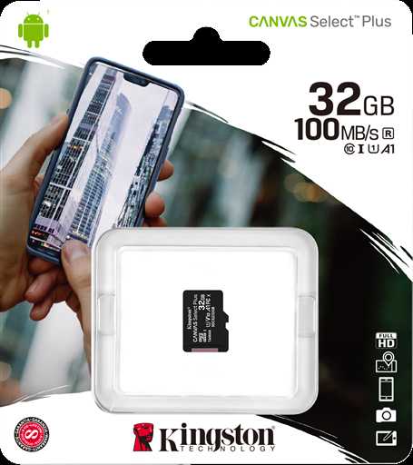 Atminties kortelė Kingston Canvas Select Plus UHS-I 32 GB Micro SDHC Flash atminties klasė 10 SD Adapteris