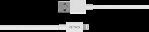 Under_Develo Lightning kabelis DELTACO USB-A -Lightning, 2m, Apple C189 chipset, MFi, FSC ženklinta pakuotė, baltas / IPLH-402