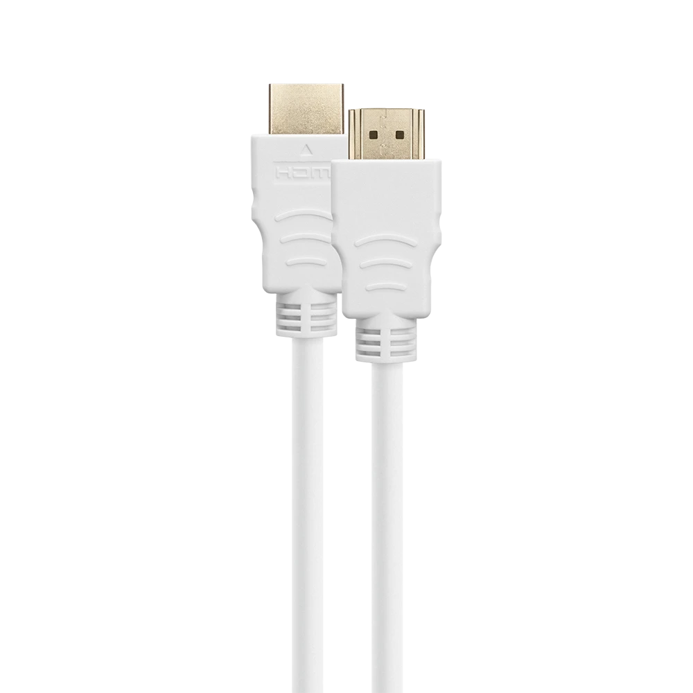 Baltas HDMI kabelis su auksinėmis jungtimis