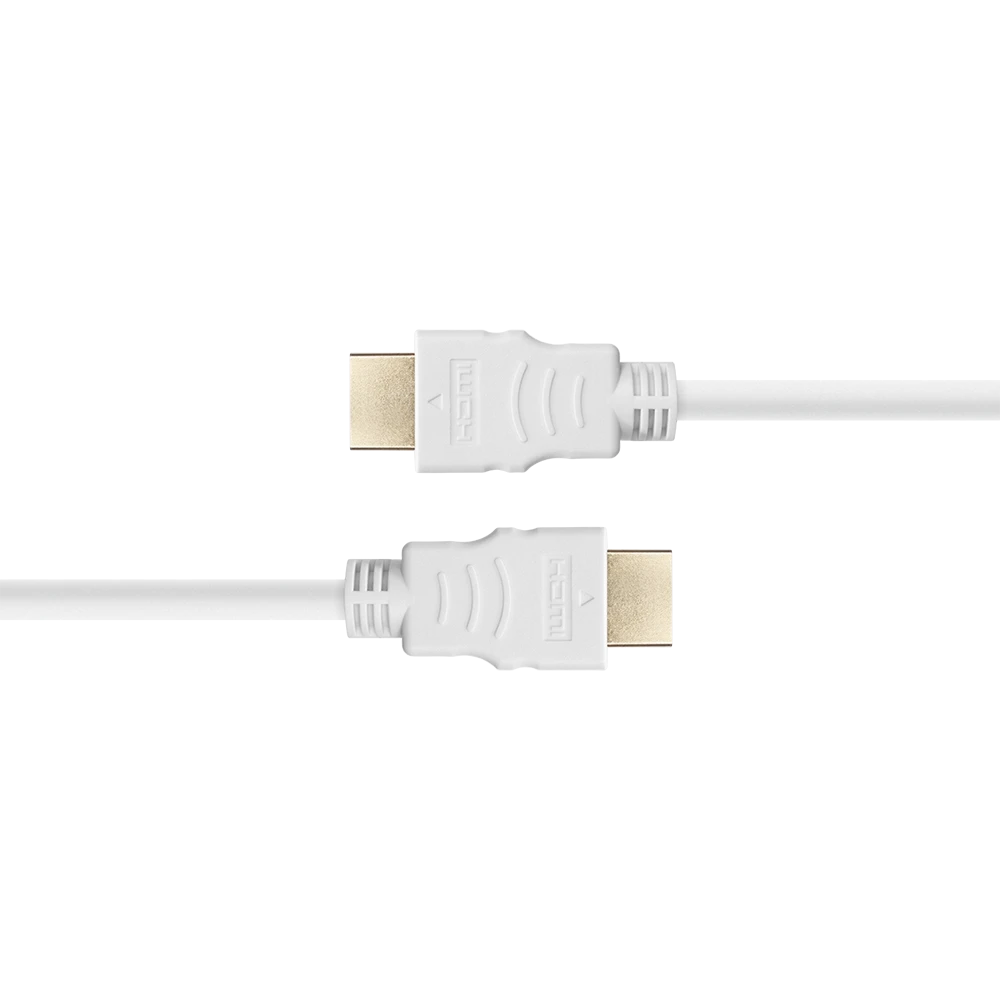 Baltas HDMI laidas su auksinėmis jungtimis