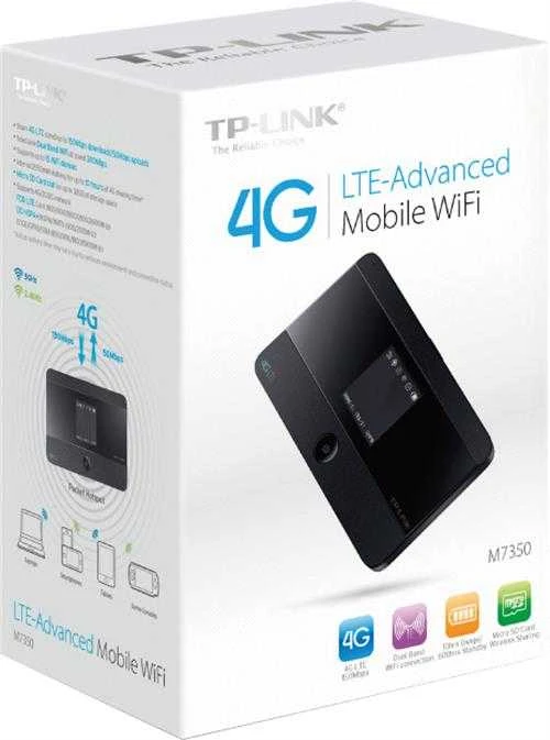 Modemas Maršrutizatorius TP-Link, 3G / 4G, 802.11a / b / g / n , juodas / M7350