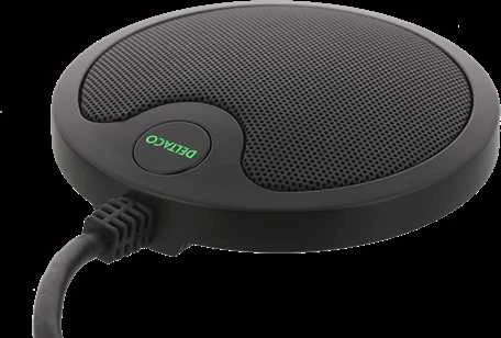 Mikrofonas DELTACO OFFICE su USB ir 3,5 mm garso prievadu, VoIP / Skype, juodas / DELC-0002