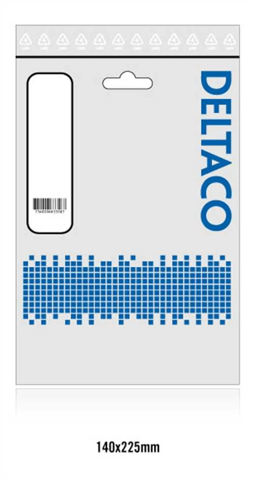 Mob. telefono kabelis DELTACO USBC-1009 USB 2.0, 1m, baltas