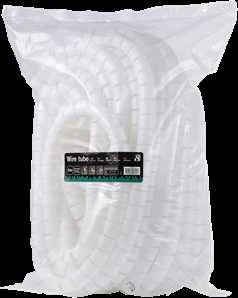 Nailono vielos vamzdelis, 25 mm skersmens įrankis, 20m DELTACO baltas / LDR10