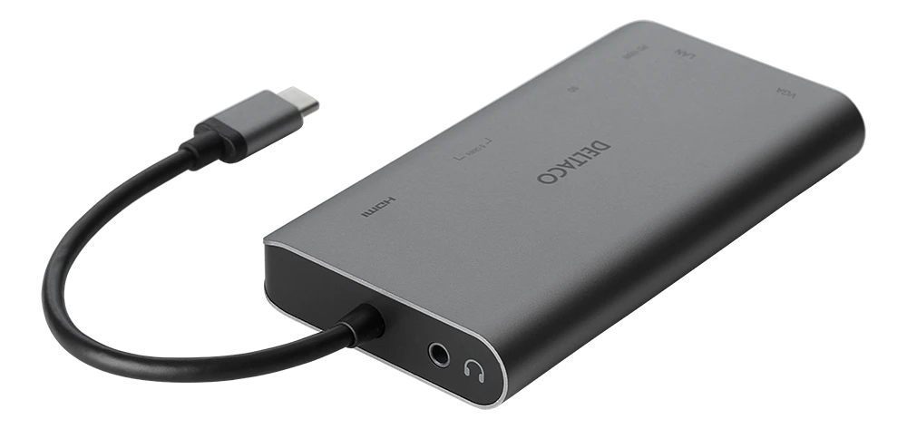 Deltaco USB-C adapteris su garso jungtimis