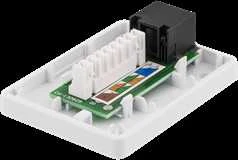 Neapsaugotas tinklo lizdas, UTP 1xRJ45, Cat6 DELTACO baltas / VR-217