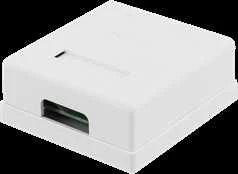 Neapsaugotas tinklo lizdas, UTP 2xRJ45, Cat6 DELTACO balta / VR-219
