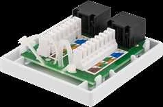 Neapsaugotas tinklo lizdas, UTP 2xRJ45, Cat6 DELTACO balta / VR-219