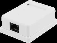 Neapsaugotas tinklo lizdas, UTP 1xRJ45, Cat6 DELTACO baltas / VR-217