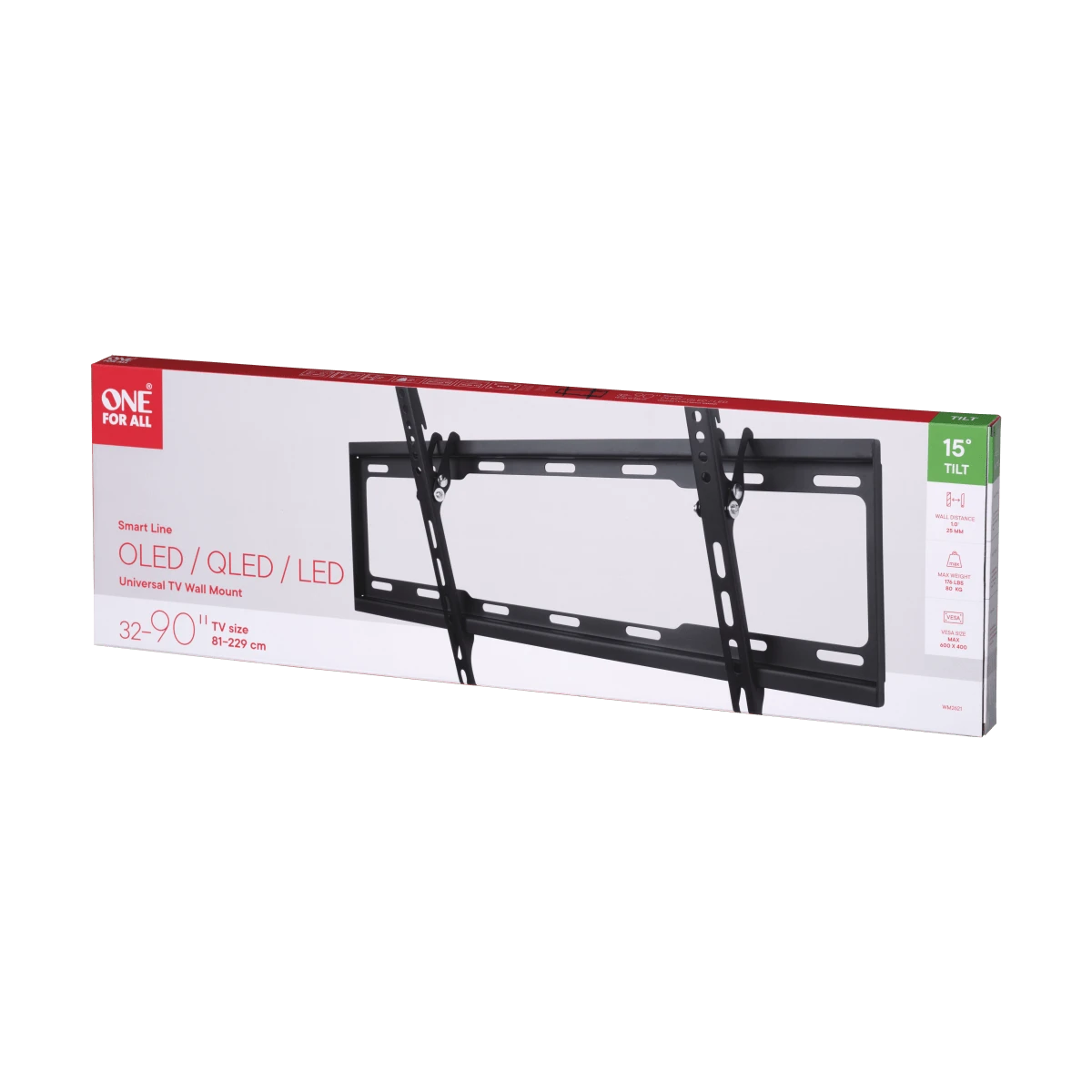 Universalus sieninis televizoriaus laikiklis ONE FOR ALL SMART TILT, VESA 600 GLOBAL / WM2621