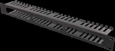 Panelė kabelis DELTACO 19 ", 1U, juoda / 19-24