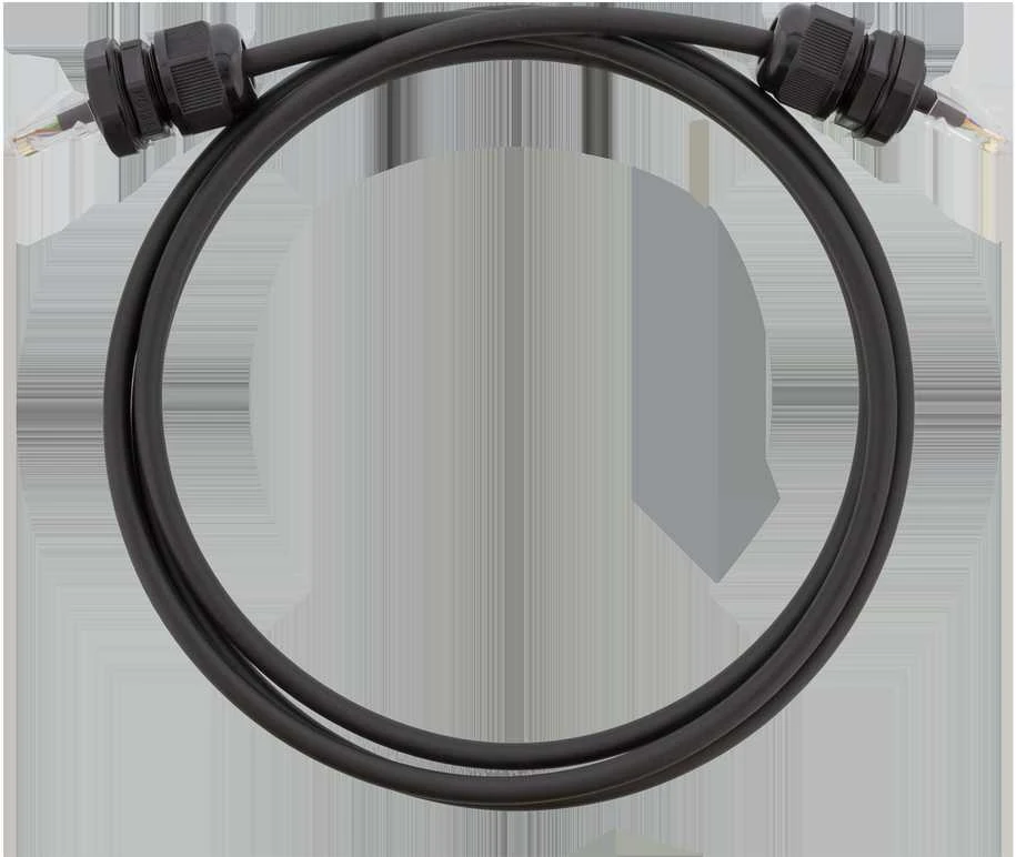 Under_Develo Patch kabelis DELTACO S/FTP Cat6a, 5m, IP68, PG13.5, juodas / SFTP-65AH-WP