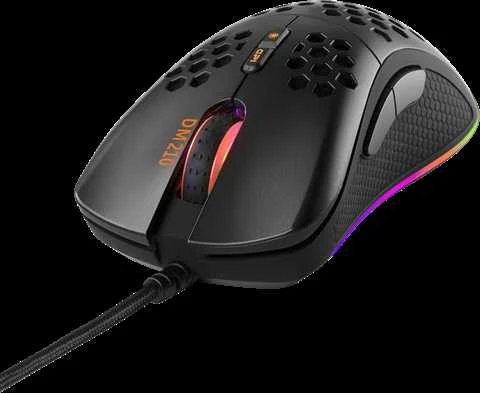 Pelė DELTACO GAMING su laidu, 6400 DPI, RGB, USB, juoda / GAM-108