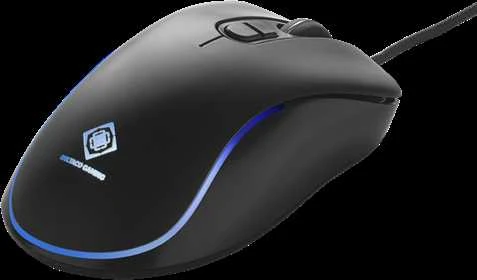 Pelė DELTACO GAMING su laidu, 800-2400 DPI, 125 Hz, RGB-LED, USB, juoda / GAM-104