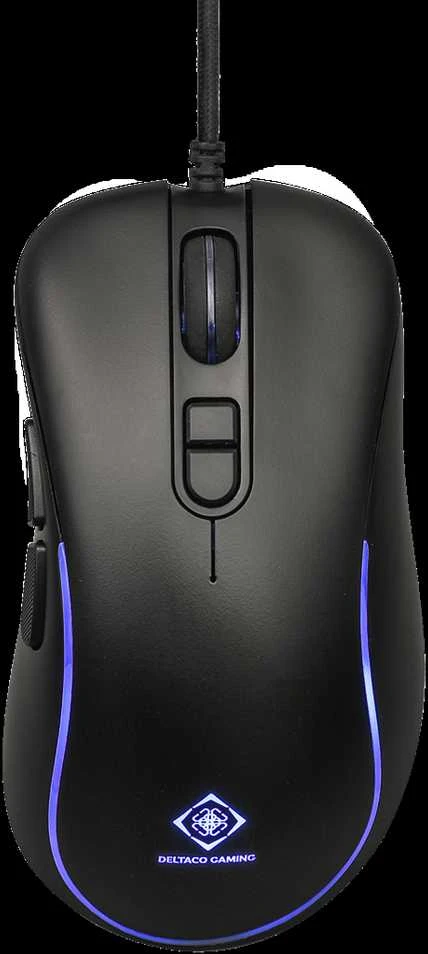Pelė DELTACO GAMING su laidu, 800-2400 DPI, 125 Hz, RGB-LED, USB, juoda / GAM-104