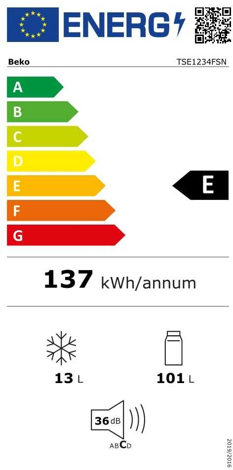 Šaldytuvas BEKO TSE1234FSN (Nemokamas pristatymas)