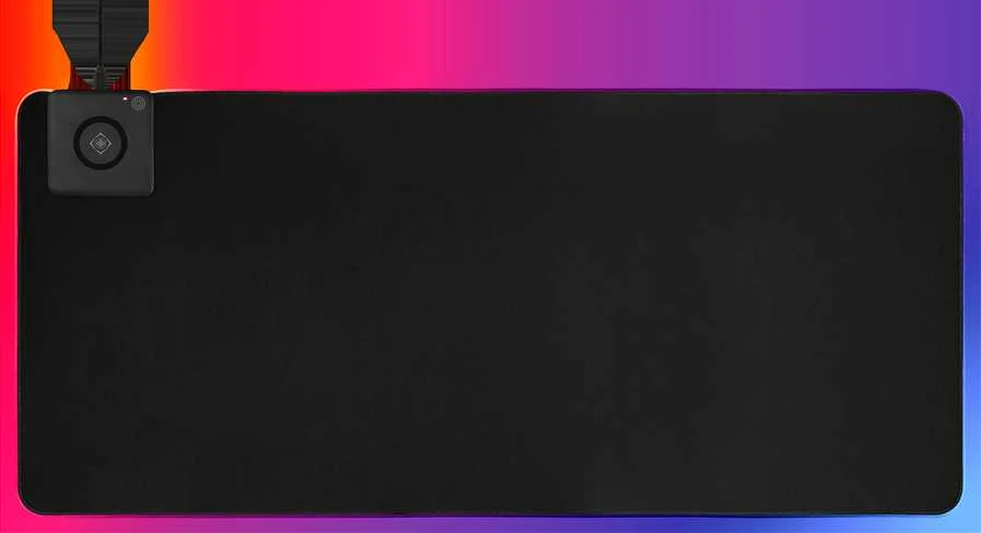 RGB pelės kilimėlis DELTACO GAMING su bevieliu greituoju krovimu, 10W, 900x400, juodas / GAM-092