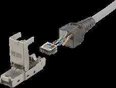 RJ45 kištukas Cat6A, ekranuotas, be įrankių, metalinis DELTACO / MD-106