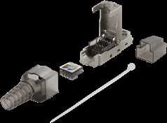 RJ45 kištukas Cat6A, ekranuotas, be įrankių, metalinis DELTACO / MD-106