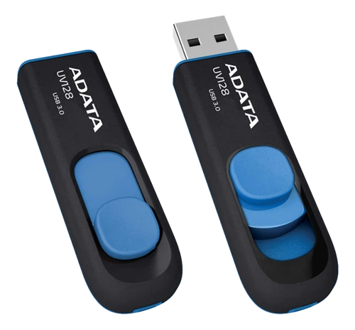 Atmintukas Adata UV128 64GB Juodas/Mėlynas