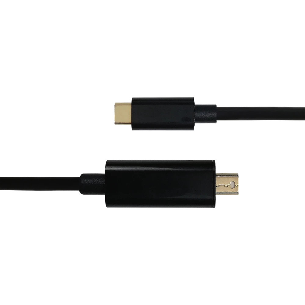 USB-C - miniDisplayPort kabelis DELTACO 4K UHD, paauksuotos jungtys, 2m, juodas / USBC-DP202-K / 00140017