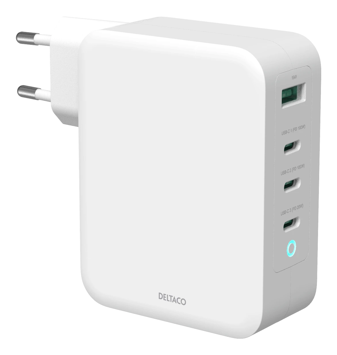 Deltaco 130W įkroviklis su 4 prievadais