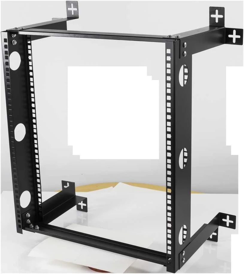 Deltacoimp Sieninis laikiklis DELTACO 19", 12U, 60kg apkrova, plieno, montavimo rinkinys, juodas / 19-DTSR0512
