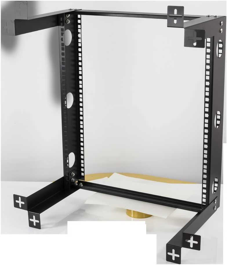 Deltacoimp Sieninis laikiklis DELTACO 19", 12U, 60kg apkrova, plieno, montavimo rinkinys, juodas / 19-DTSR0512