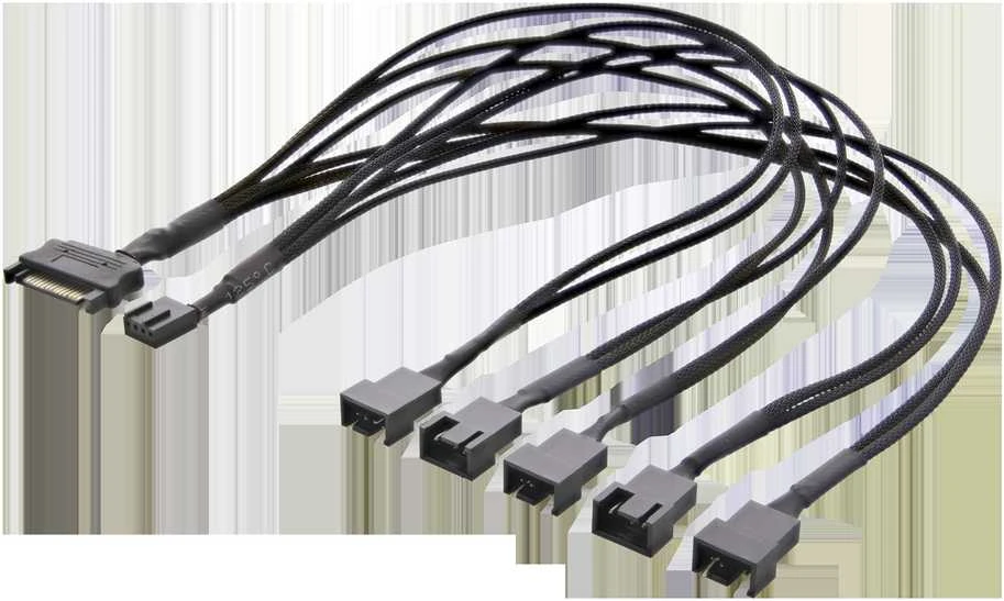Skirstytuvas DELTACO skirtas PWM aušintuvams, 4-pin į 5x4-pin female, SATA / SSI-69
