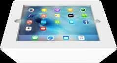 Deltacoimp Stovas 9,7 "iPad, 125 laipsnių kampams, aliuminis, baltas ARM-272