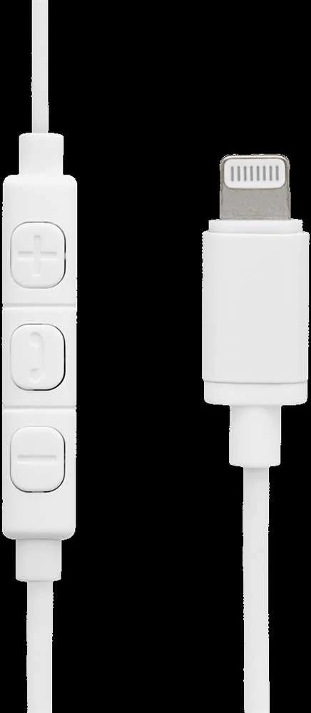 STREETZ į ausis įkišamos Lightning ausinės, Lightning jungtis, 10 mm , 32 &Om;, 20 Hz - 20 kHz, 1,2 m, baltos HL-390