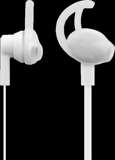 STREETZ „Stay-į ausis įkišamos“ BT5,0 ausinės su mikrofonu ir valdymo mygtukais, baltos HL-BT304