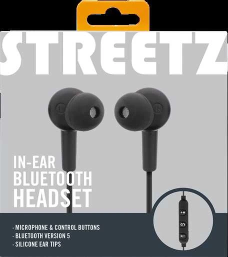 STREETZ BT 5, 10m, 16 Ω ausinės, juodos spalvos HL-BT301