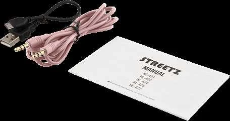 STREETZ sulankstomos ausinės „BT“ ausinės, 3,5 mm, rausvos HL-BT402