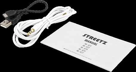 STREETZ sulankstomos ausinės BT ausinės, 3,5 mm, baltos HL-BT403