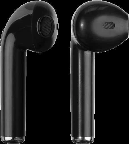 STREETZ True Belaidės ausinės, 350 mAh dėklas, Bluetooth 5, juodos / TWS-0007