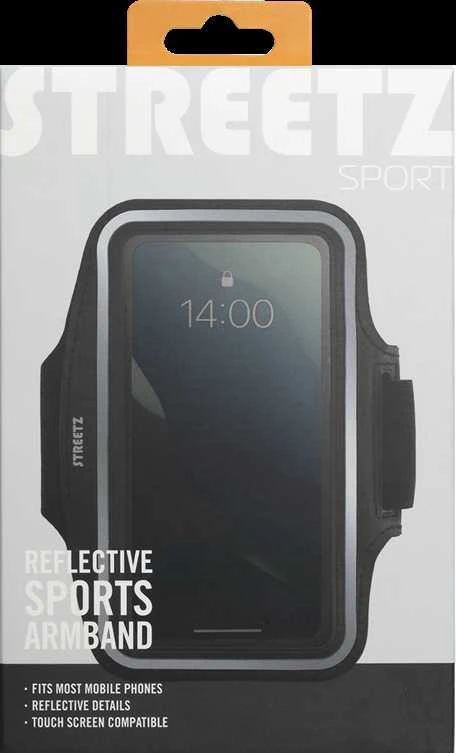 STREETZ Sport dėklas, iki 6.5" ekranams, juodas / SPO-001