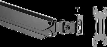 Stalinis laikiklis DELTACO OFFICE su dujine spyruokle 17"-32", 1,5-8kg, 75x75-100x100DE / ARM-0351