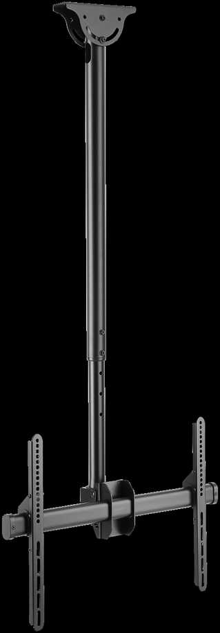 Teleskopinis viso judesio LED / LCD lubinis laikiklis DELTACO OFFICE 37-70 ", 1060 - 1560 mm, iki 50kg, juodas / ARM-0401