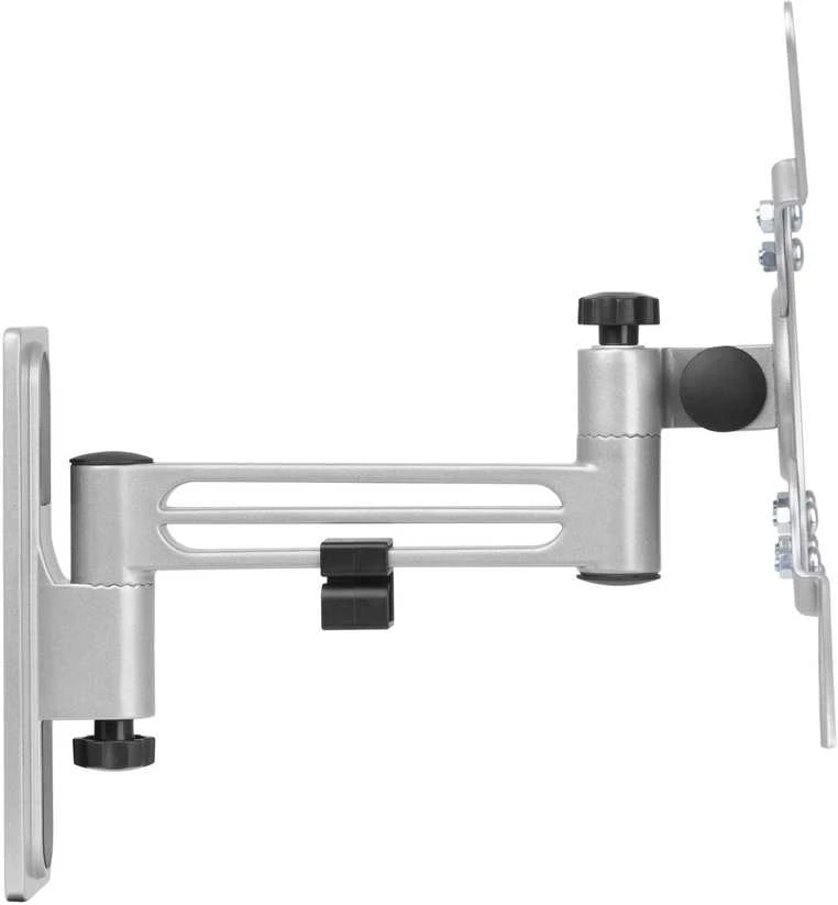 Televizoriaus/monitoriaus sieninis laikiklis DELTACO RV/kemperiams ir priekaboms, aliuminis, pasukamas, pakeliamas, rakinamas, 13"-43", VESA, Full-Motion, 2 krypčių, juodas / ARM-0266
